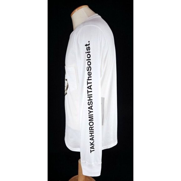 TAKAHIROMIYASHITA TheSoloist. Printed Cotton-Jersey T-Shirt 48 M White Clock - Picture 5 of 16